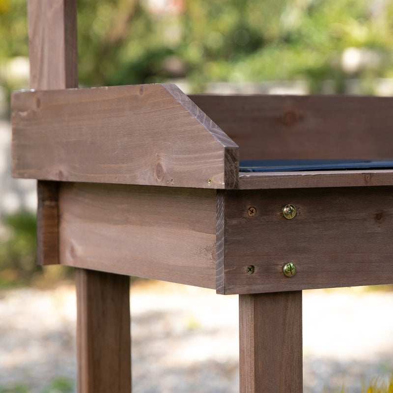 Nancy's Castilie Planttafel - Tuinwerktafel - Werktafel - Bruin - Dennenhout - ± 90 x 45 x 120 cm