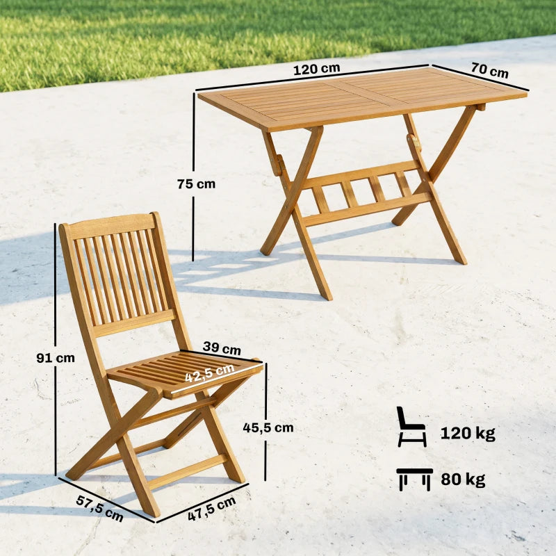 Nancy's Sarnico Tuinset - 5-Delige Terrasset - Tuinmeubelset - Acaciahout