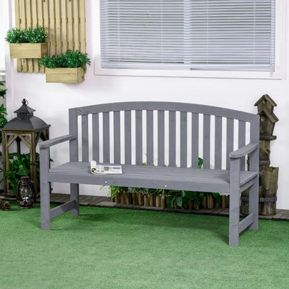 Nancy's Revo Tuinbank - Parkbank - Balkonbank - Houten Bankje - Grijs - Dennenhout - ± 145 x 50 x 85 cm