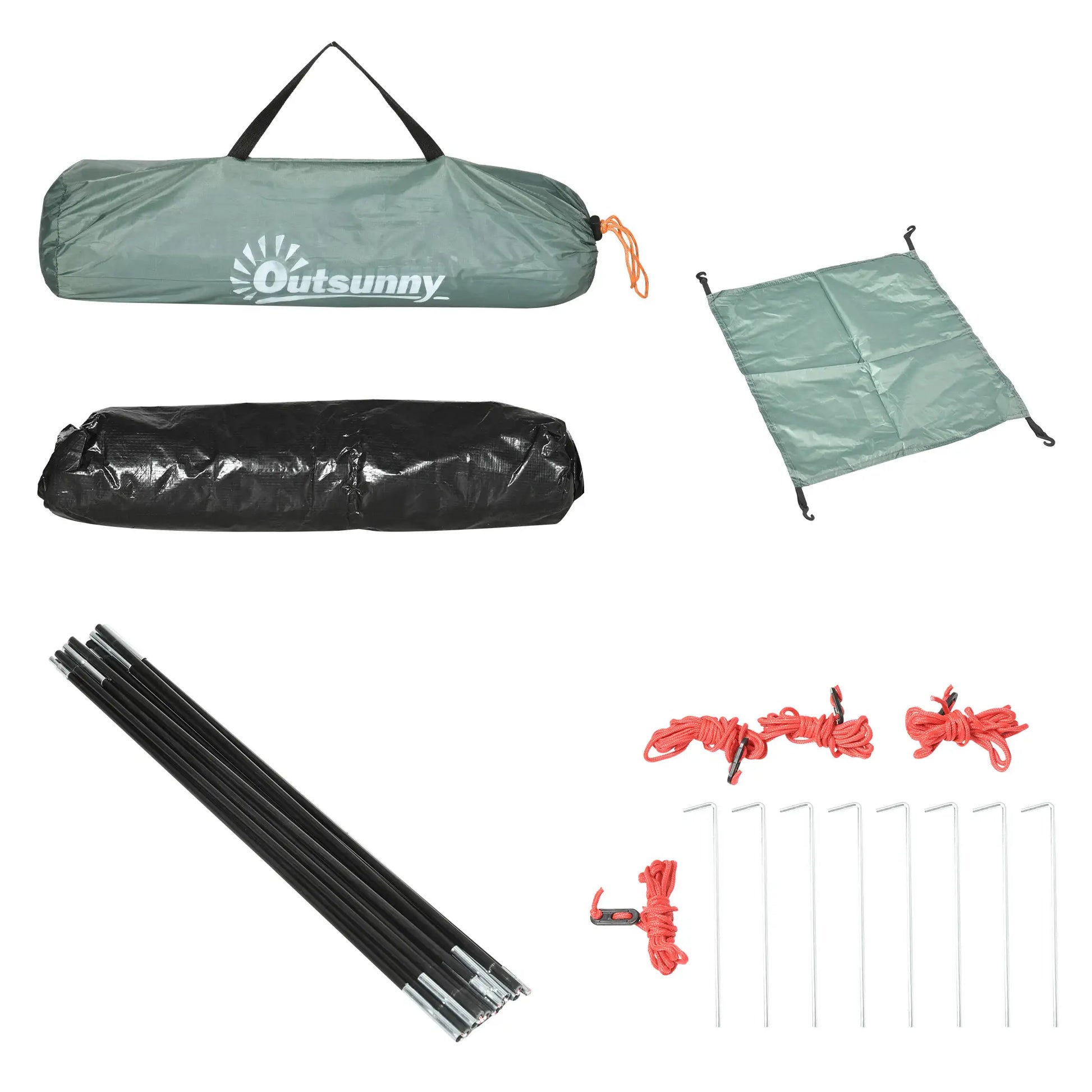 Nancy's Gattico Kampeertent - Campingtent - 2-Persoons - Groen - ± 205 x 185 x 120 cm