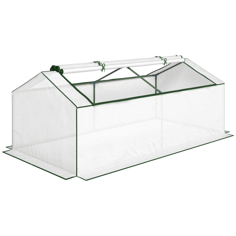 Nancy's Platania Kweekkas - Tuinkas - Plantenkas - Foliekas - Wit - 180 x 90 x 70 cm