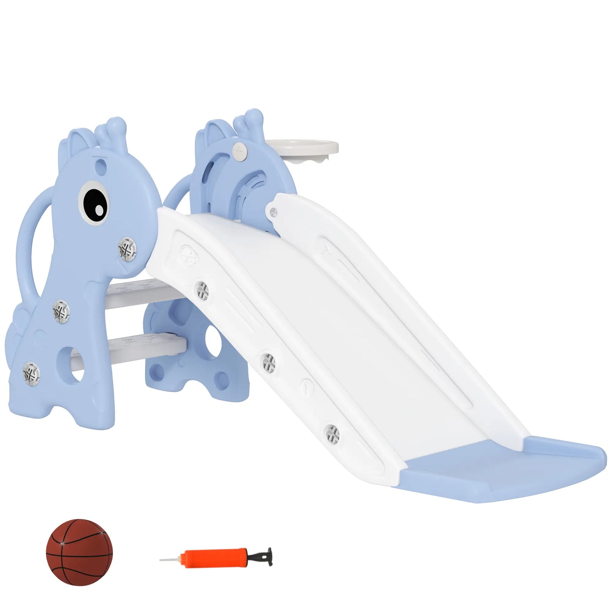 Nancy's Compiano Glijbaan - Kinderglijbaan - Speeltoestel - Blauw / Wit