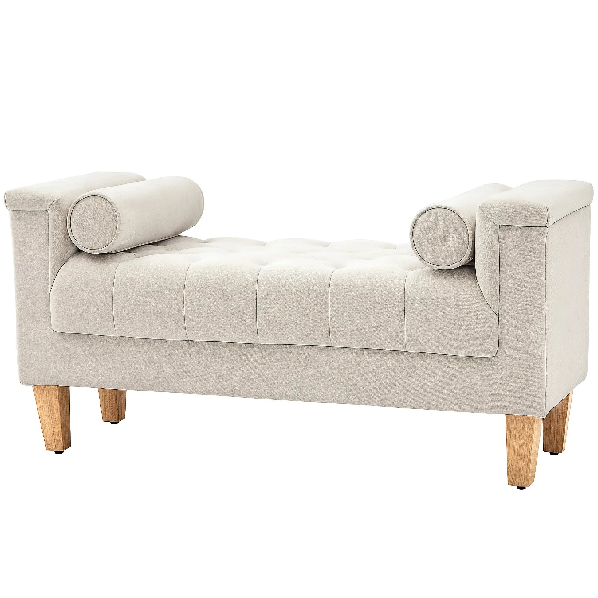 Nancy's Feteiras Bankje - Gangbankje - Zitbankje - Beige - Chenille - ± 1150 x 45 x 60 cm