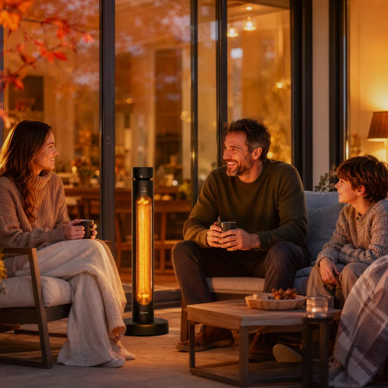 Nancy's Tregnago Terrasverwarming - Terras Verwarmer - Elektrische Terrasverwarmer - Afstandsbediening - Zwart