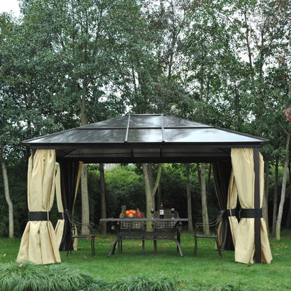 Nancy's Barreiros Paviljoen - Partytent - Tuin paviljoen - Prieel - Bruin / Créme - 420 x 360 x 275 cm