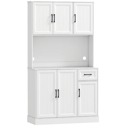 Nancy's Piode Keukenkast - Opbergkast - Voorraadkast - Wit - ± 100 x 40 x 180 cm