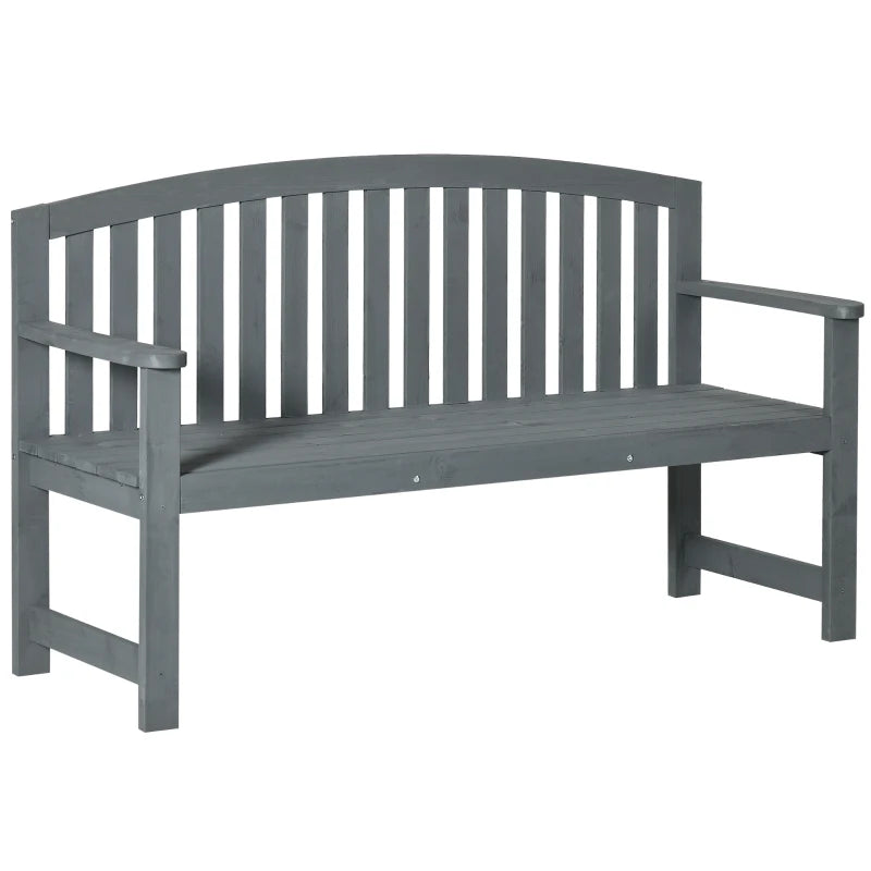 Nancy's Revo Tuinbank - Parkbank - Balkonbank - Houten Bankje - Grijs - Dennenhout - ± 145 x 50 x 85 cm