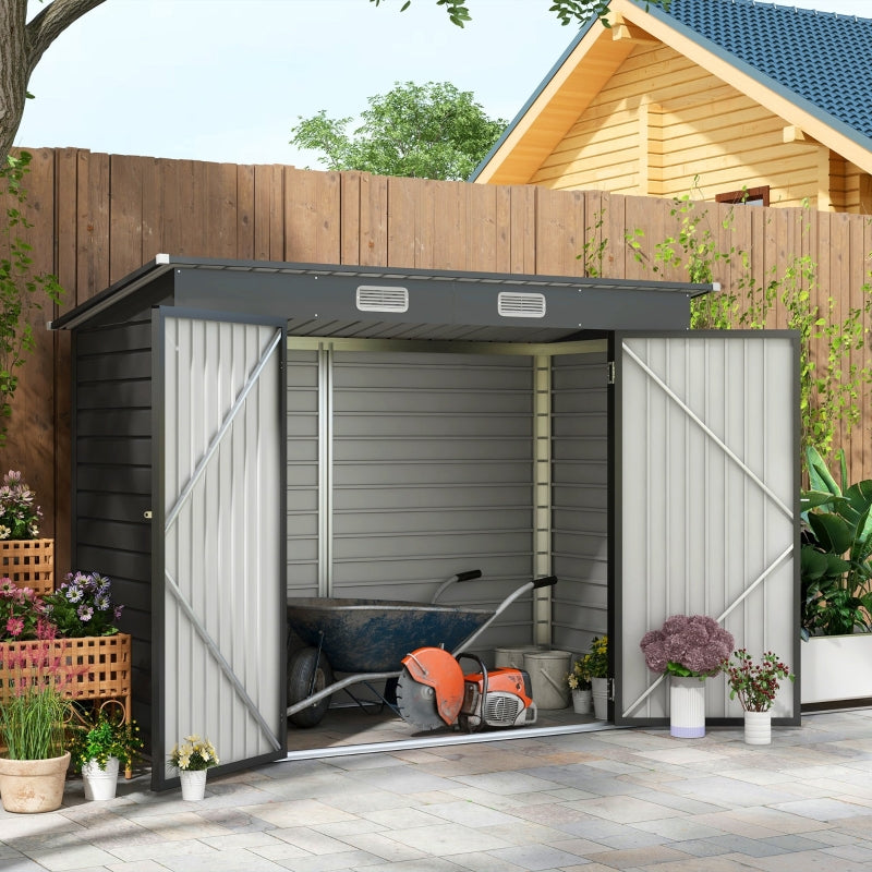 Nancy's Santander Storage shed - Tool shed - Garden shed - Gray - ± 250 x 120 x 170 cm