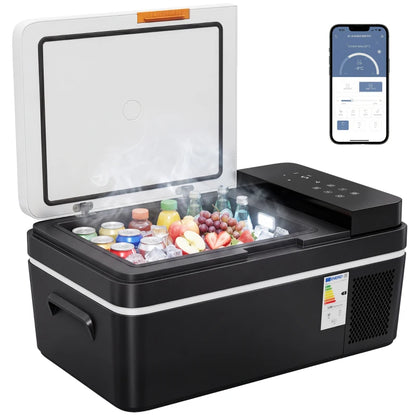 Nancy's Sospirolo Koelbox - Compressorkoeling - Elektrische Koelbox - Koeler - LED-Verlichting - Bluetooth App - Zwart - 20 Liter