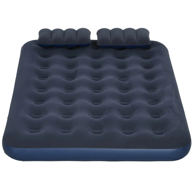 Nancy's Solarolo Luchtbed - 2-Persoons - Met Handpomp - Blauw - ± 205 x 150 x 20 cm