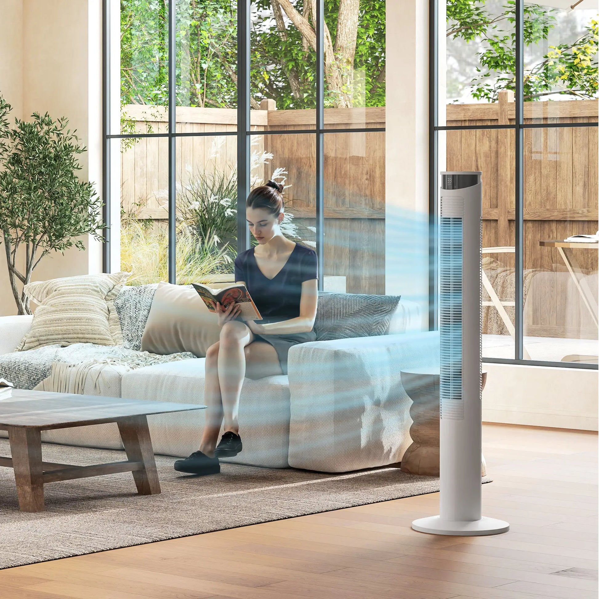 Nancy's Condofuri Ventilator - Torenventilator - Timer - Verschillende Modi en Snelheden - Wit