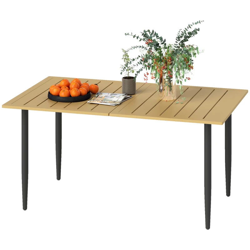 Nancy's Silandro Tuintafel - Eettafel voor buiten - Buitentafel - Bruin - ± 150 x 90 x 75 cm