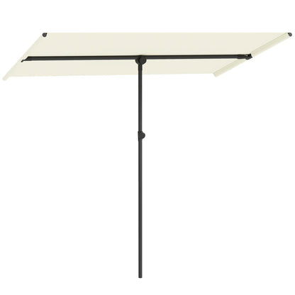 Nancy's Crema Parasol - Tuinparasol - Verstelbaar - Beige - 150 x 205 x 120-215 cm