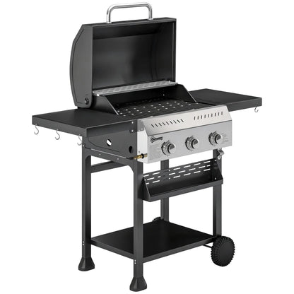 Nancy's Sefro Gasbarbecue - BBQ - Ruim grilloppervlak - Geïntegreerde thermometer - Zwart