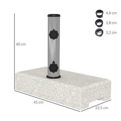 Nancy's Parsley Parasolvoet - Parasol standaard - Grijs - Geschikt voor parasolstok Ø32mm , Ø38mm en Ø48 mm