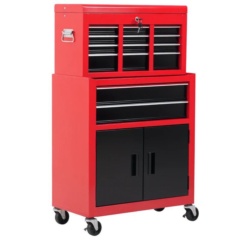 Nancy's Nebbiuno Werkplaatswagen - Gereedschapswagen - Gereedschapskist - Rood - Staal - ± 60 x 35 x 110 cm