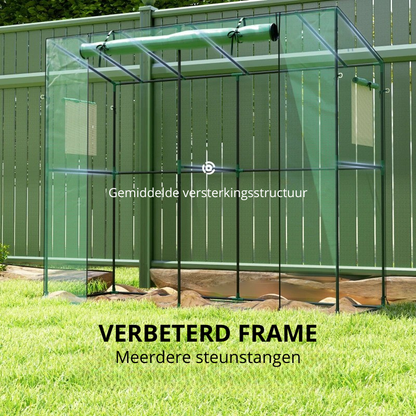 Nancy's Poirino Tuinkas - Plantenkas - Kweekkas - Groen - ± 200 x 75 x 170/150 cm