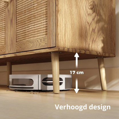 Nancy's Telve Dressoir - Opbergkast - Sideboard - Boho Stijl - Natuurlijk hout - 140 x 40 x 75 cm