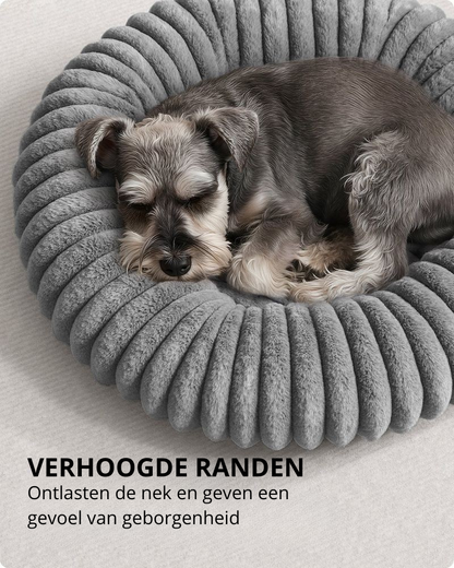 Nancy's Pianoro Hondenkussen - Hondenmand - Hondenbed - Rond - Grijs - Ø 70 x 20 cm
