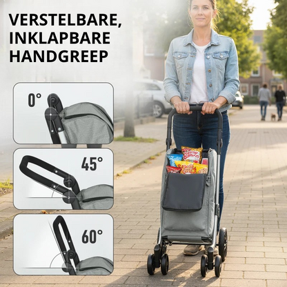 Nancy's Nettuno Boodschappentrolley - Boodschappenwagen - Boodschappenkar - Grijs - 46 Liter