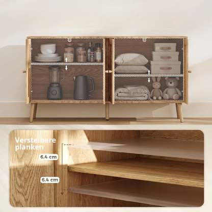 Nancy's Telve Dressoir - Opbergkast - Sideboard - Boho Stijl - Natuurlijk hout - 140 x 40 x 75 cm