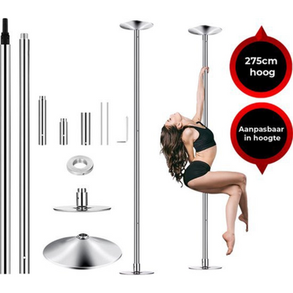 Viper Sports® DANCE POLE Verstelbare danspaal 275 cm hoog