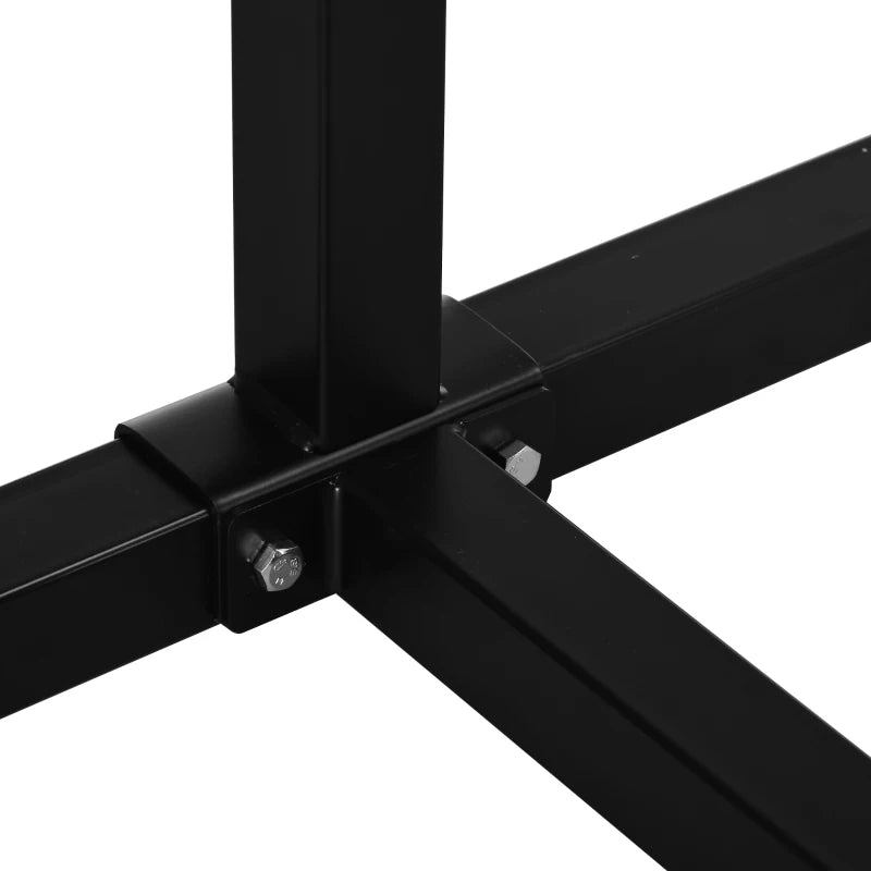 Nancy's Querceta Houder voor 2 Kajaks, Surfplanken & Paddles - Zwart - Staal - ± 240 x 70 x 155 cm