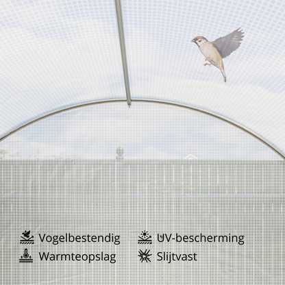 Nancy's Pennabilli Kweekkas - Foliekas - Tomatenkas - Tunnelkas - Wit / Zilver - ± 395 x 300 x 200 cm