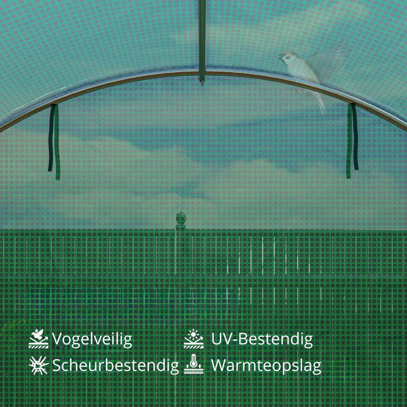 Nancy's Pizzo Tuinkas - Kweekkas - Plantenkas - Tunnelkas - UV-Bestendig - Waterafstotend - Groen - 400 x 295 x 200H cm