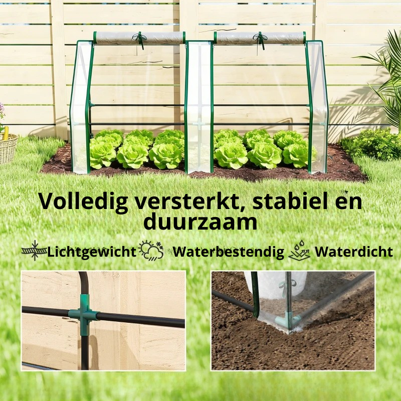 Nancy's Plesio Plantenkas - Tuinkas - Kweekkas - Draagbare kas - Transparant - 180 x 90 x 90 cm