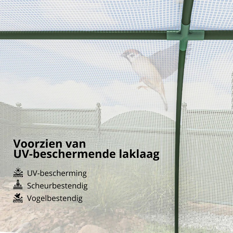 Nancy's Popoli Kweekkas - Tuinkas - Plantenkas - Tomatenkas - Groen / Wit - 200 x 100 x 80 cm