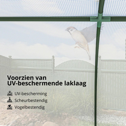 Nancy's Popoli Kweekkas - Tuinkas - Plantenkas - Tomatenkas - Groen / Wit - 200 x 100 x 80 cm