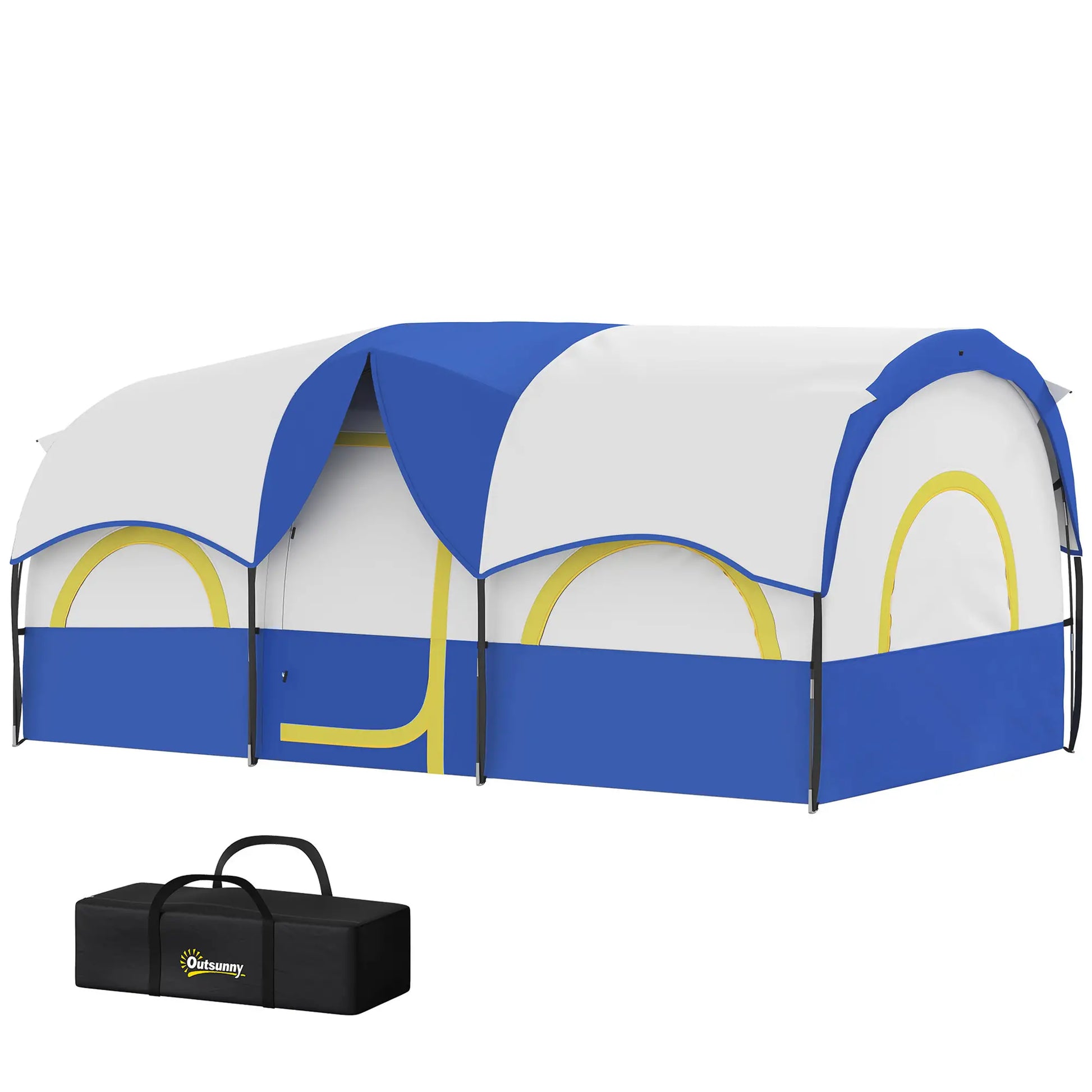 Nancy's Foppolo Kampeertent - Campingtent - 4-6 Personen - Blauw - ± 435 x 250 x 195 cm