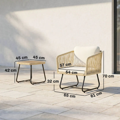 Nancy's Siror Bistroset - Balkonset - Tuinset - Teak - Rotan