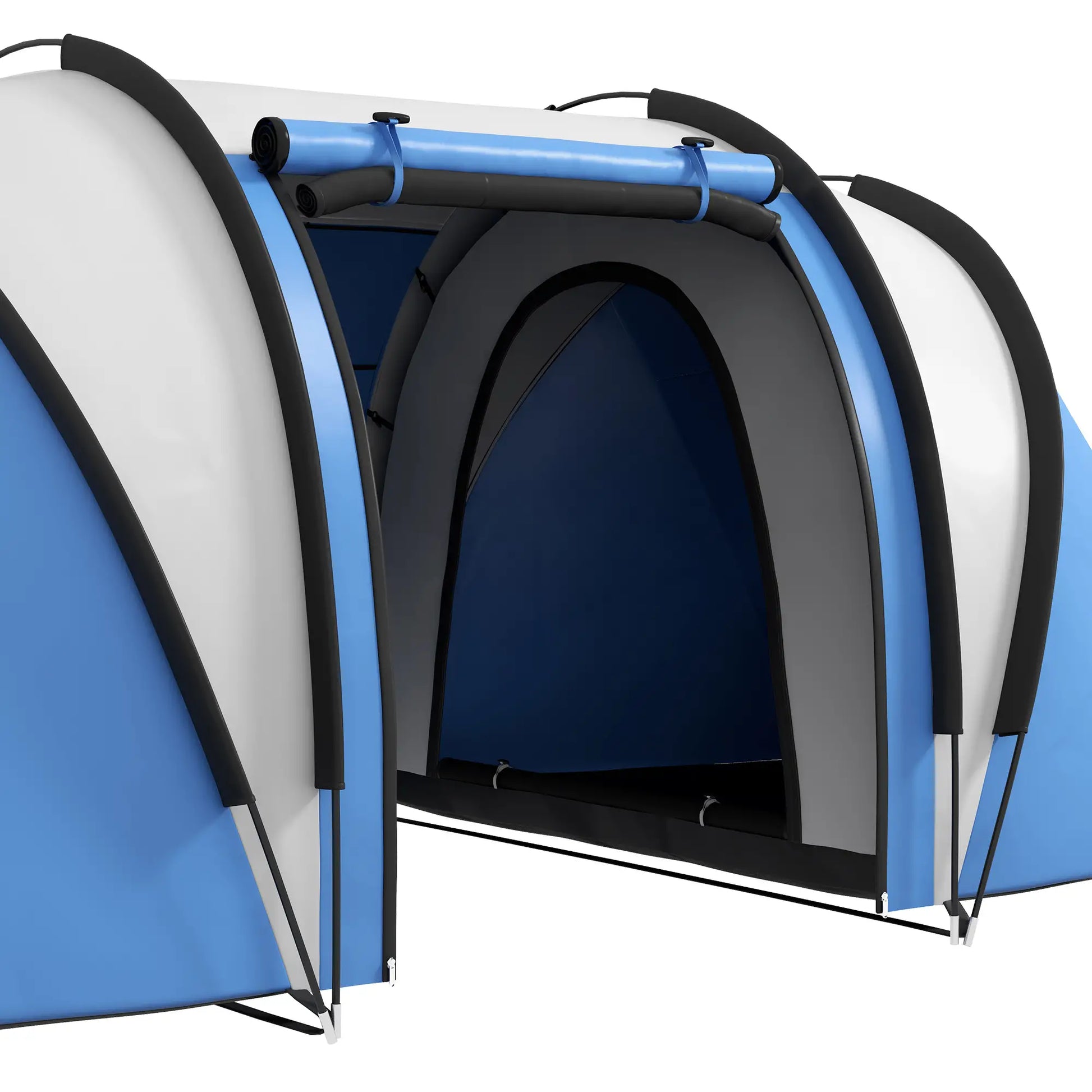 Nancy's Cautano Kampeertent - Camping Tent - 2 Slaapkamers - Blauw - 450 x 220 x 180 cm