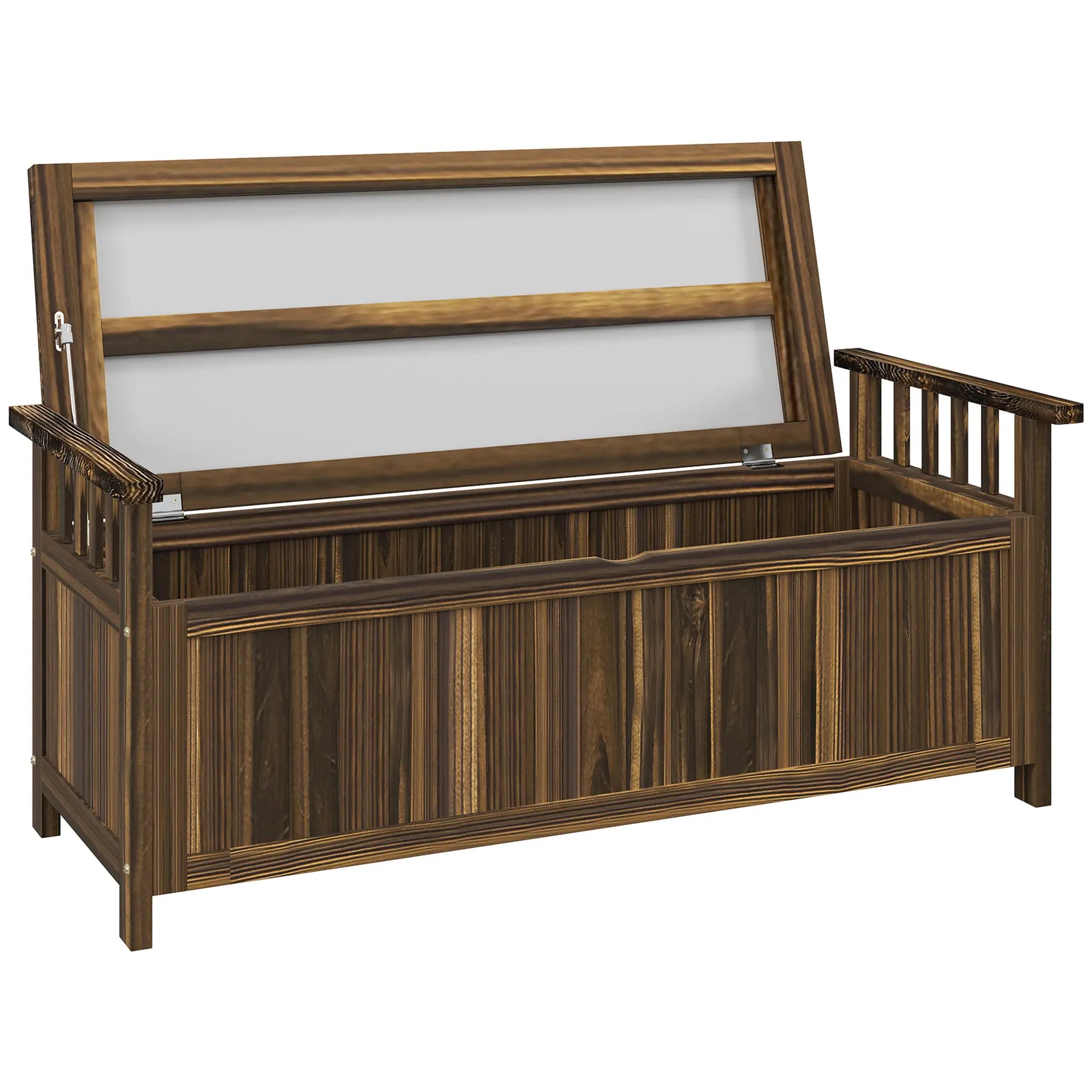 Nancy's Garga Tuinbank met Opbergruimte - Houten Tuinbankje - Dennenhout - ± 130 x 55 x 55 cm