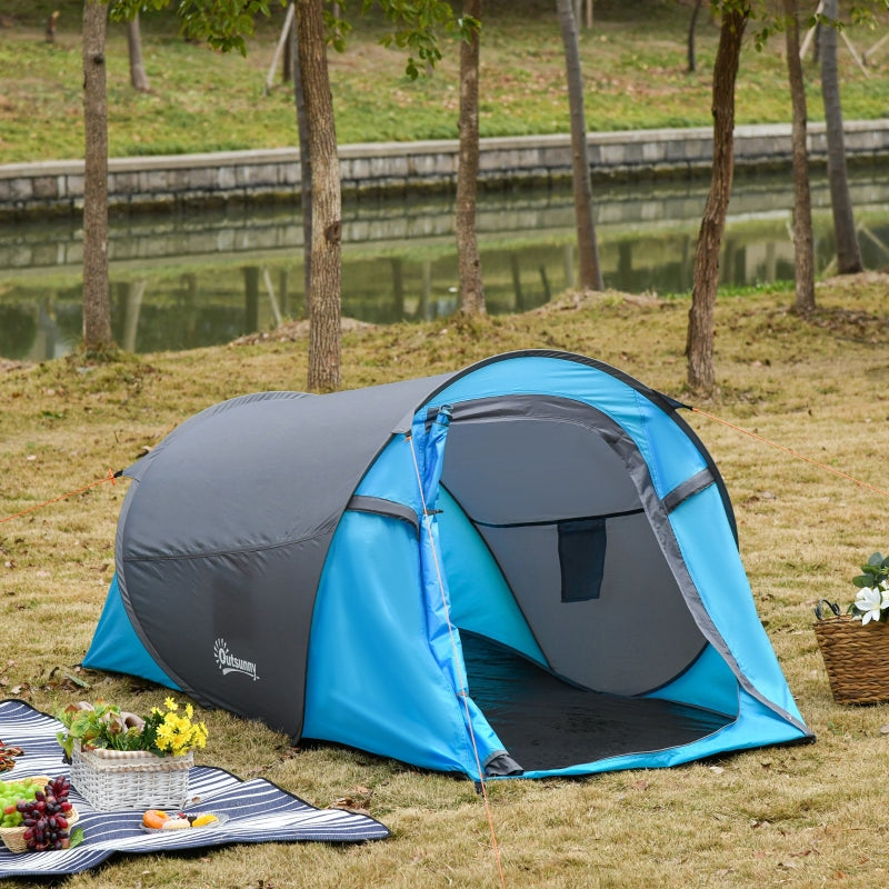 Tente de camping Nancy's Trio Camp - Tente de plage - Bleu - ± 220 x 110 x 110 cm