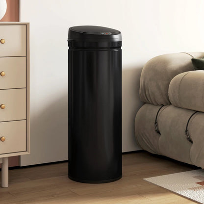 Nancy's Moiano Sensor Afvalbak - Automatische prullenbak - Sensor Prullenbak - Zwart - RVS - 50 Liter