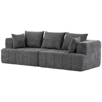 Nancy's Terlago 3-Zitsbank - Sofa - 3 Persoons Bank - Grijs - Chenille - ± 250 x 105 x 85 cm