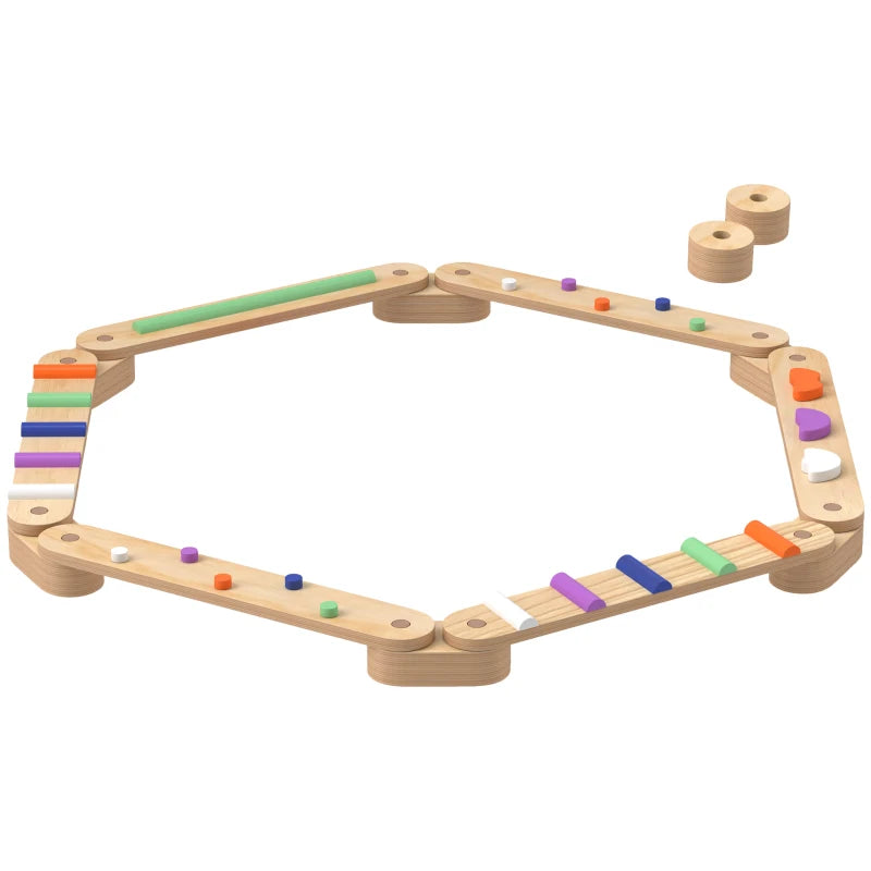 Ensemble pour enfants à poutre d'équilibre Carregosa de Nancy - Exercices d'équilibre - Jouets - Bois de pin