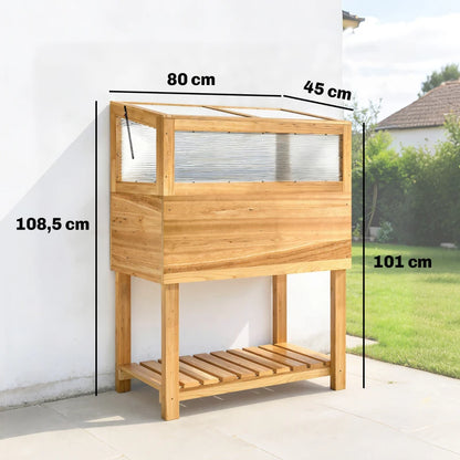 Nancy's Scandiano Kweekkas - Tuinkas - Plantenbak - Dennenhout - ± 80 x 45 x 101/108,5 cm