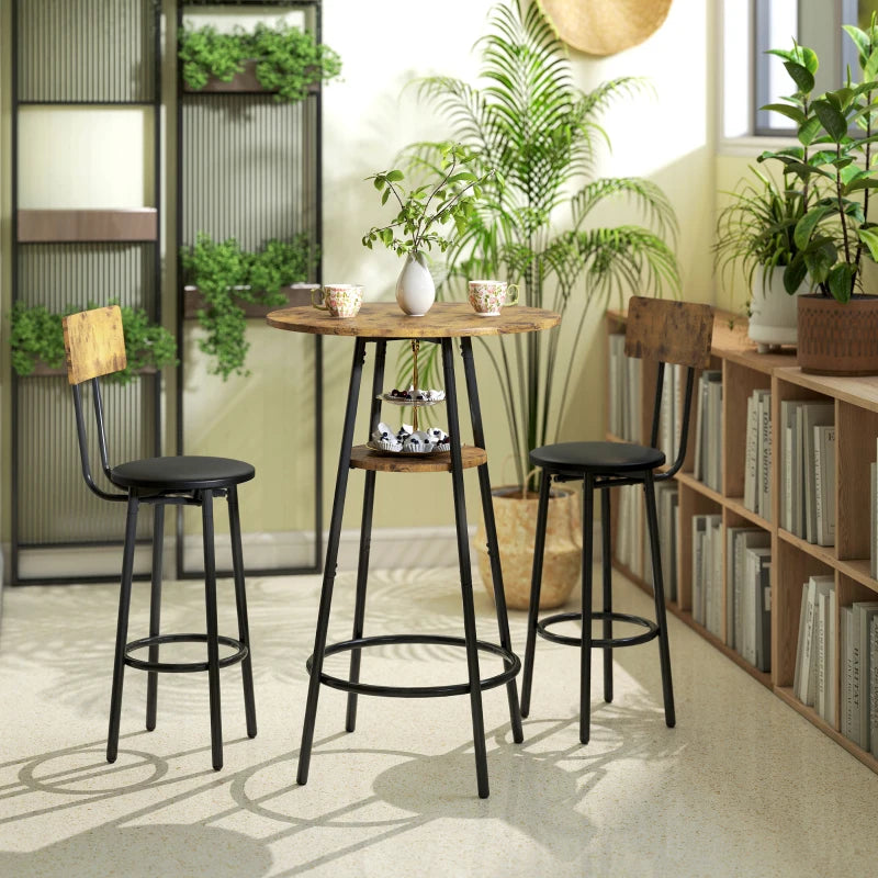 Nancy's Montedoro Bartafel Set - 3-Delige Bar Set - Bruin / Zwart