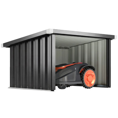 Nancy's Prunetta Opbergschuur voor robotmaaier - Robotmaaier garage - Grijs - Staal - ± 110 x 85 x 60 cm