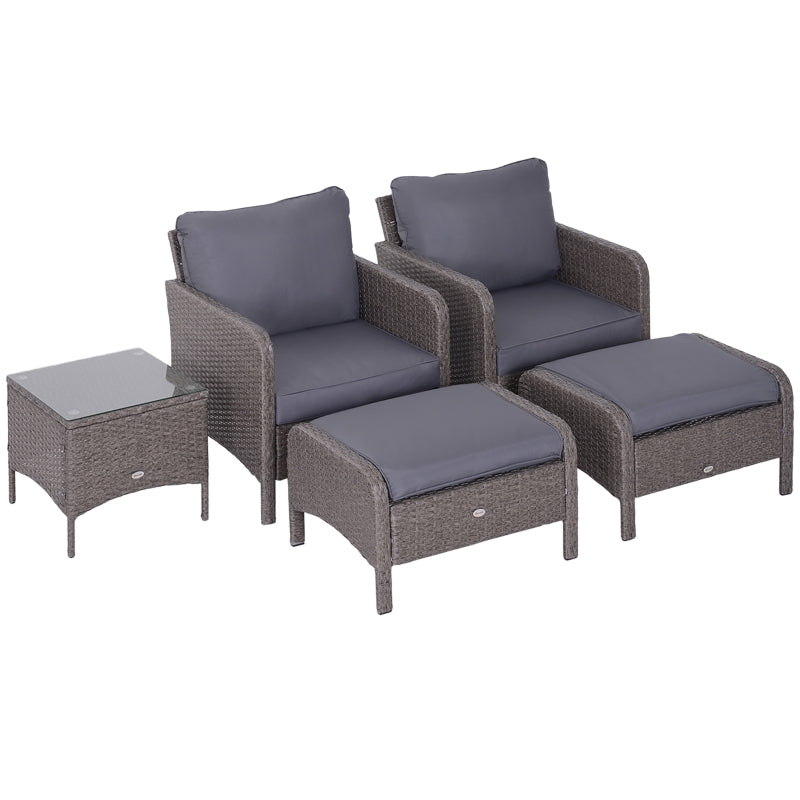 Nancy's Dursley Loungestoelen - Lounge Set - 5-delig - Grijs