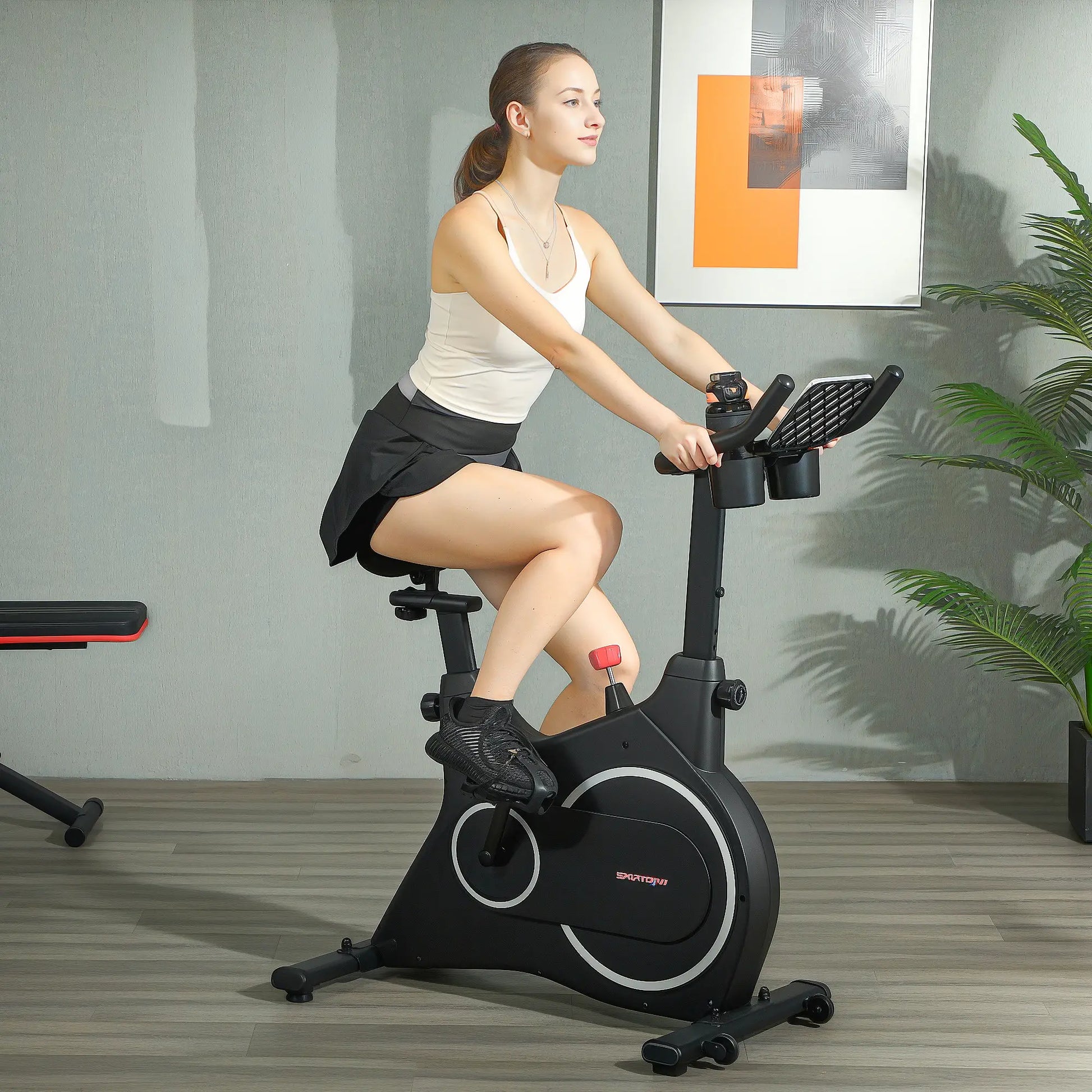 Nancy's Caorle Hometrainer - Fietstrainer - LCD-Scherm - Instelbare Weerstand - Zwart