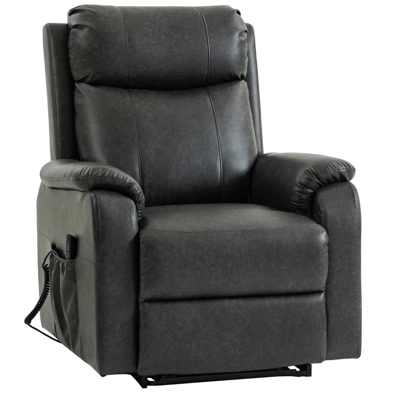 Nancy's Roncone Sta op Stoel - Opsta Stoel - Seniorenstoel - Elektrische Fauteuil - Zwart - Kunstleer