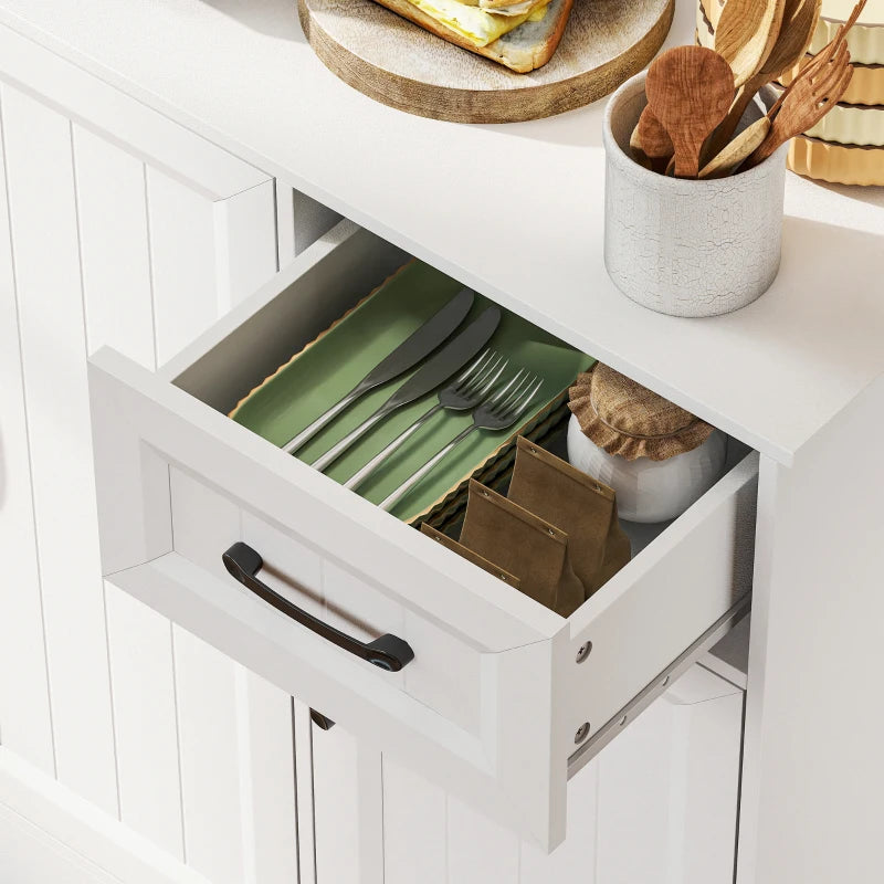 Nancy's Piode Keukenkast - Opbergkast - Voorraadkast - Wit - ± 100 x 40 x 180 cm