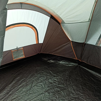 Nancy's Campli Kampeertent - Camping Tent - 5 tot 6 personen - Grijs / Zwart - 455 x 230 x 180 cm