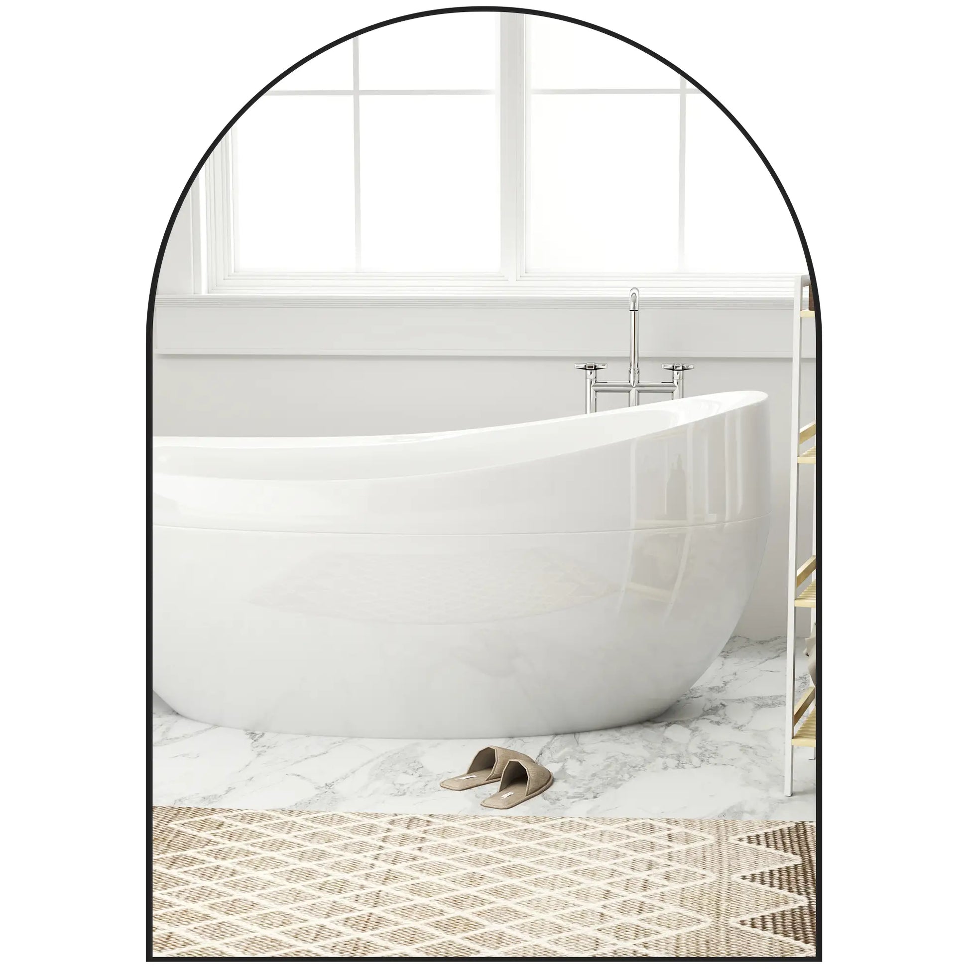 Nancy's Dego Badkamerspiegel - Zwart - 50L x 3B x 70H cm