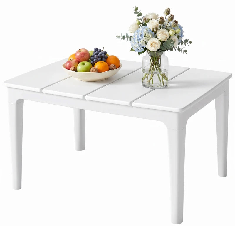 Nancy's Signa Tuintafels - Buitentafel - Bijzettafel voor buiten - Balkontafel - Wit - ± 70 x 55 x 40 cm